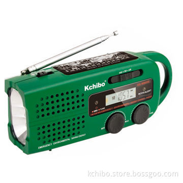 AM/FM Weather Warning Dynamo/Digital Receiver Radio, Lithium-ion Battery, Illumination at Night